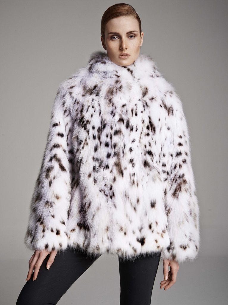 Snow-white Lynx-cat belly garments - Tsoukas Bros